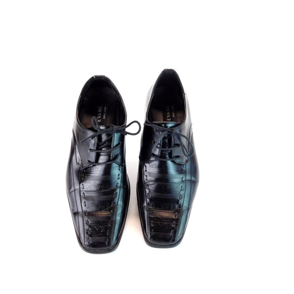 Tim Evans England Mens Black Textured Square Toe Lace Up Oxford‎ Dress Shoes 9 M Tim Evans England Mens Black Textured Square Toe... | Depop main image 4